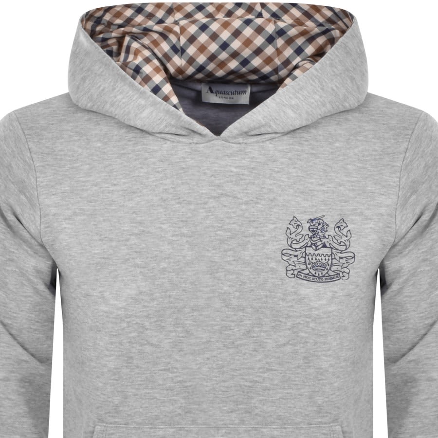 Aquascutum London Hoodie Grey Mainline Menswear Denmark